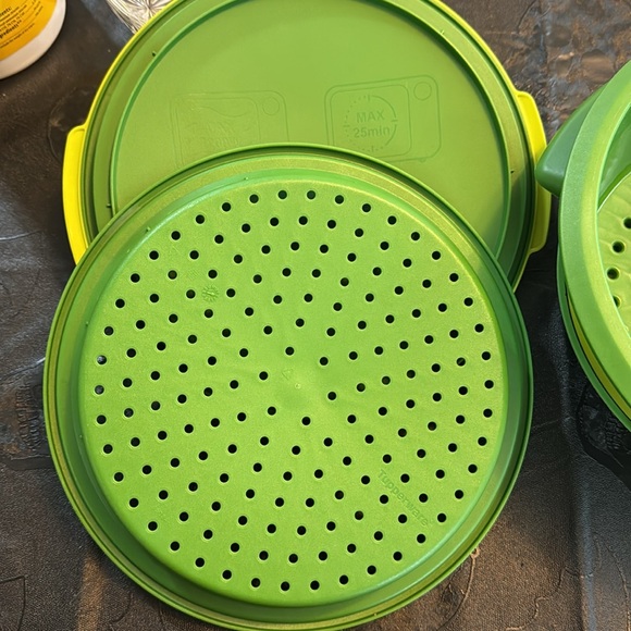 Tupperware Smart microwave Stack Steamer Complete 5 Piece Set Green - Picture 8 of 11